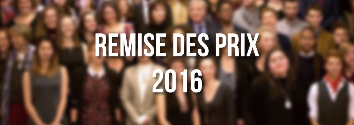 Remise des prix 2016