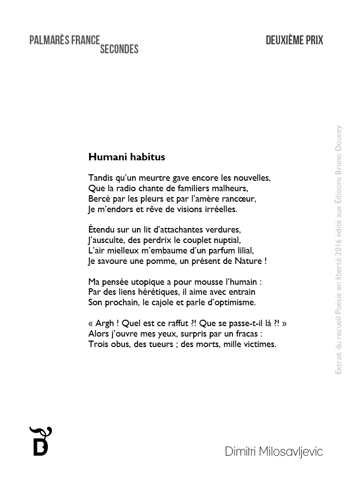 Humani habitus écrit par Dimitri Milosavljevic Humani habitus écrit par Dimitri Milosavljevic