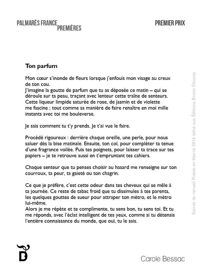 Ton parfum écrit par Carole Bessac Ton parfum écrit par Carole Bessac