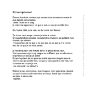 Cri sempiternel écrit par Ignacio Guzman Arnaldi