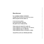 Harcèlement écrit par Tatiana Jovanovic