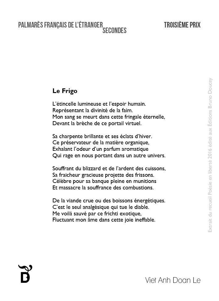 Le Frigo écrit par Viet Anh Doan Le