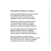 Funérailles de l’Homme moderne écrit par William Séguin Funérailles de l'Homme moderne écrit par William Séguin