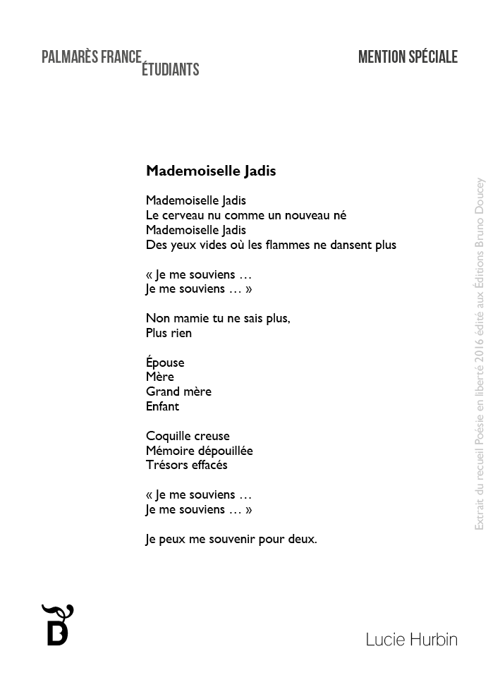 Mademoiselle Jadis écrit par Lucie Hurbin