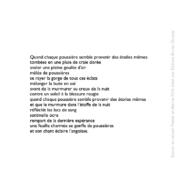 Quand chaque poussière écrit par Anna Pigeon