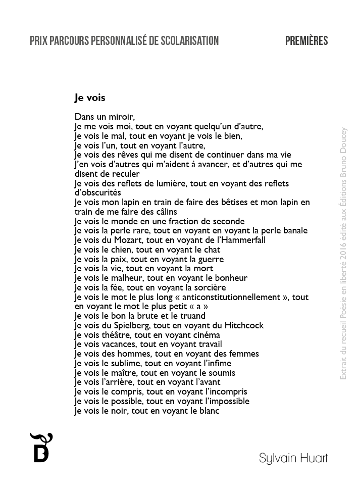 Je vois écrit par Sylvain Huart