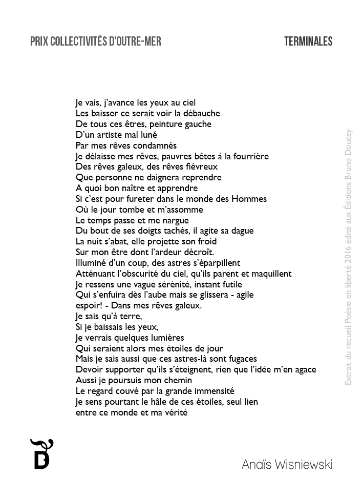 Je vais, j'avance les yeux au ciel écrit par Anaïs Wisniewski