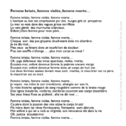 Femme brisée, femme violée, femme morte… écrit par Fatima Baco Femme brisée, femme violée, femme morte… écrit par Fatima Baco