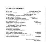 Dialogue d’une perte écrit par Eva Pechová