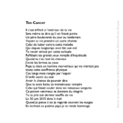 Ton Cancer écrit par Jessica Combes Ton Cancer écrit par Jessica Combes