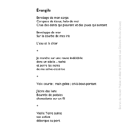 Évangile écrit par Billie-Anne Leduc