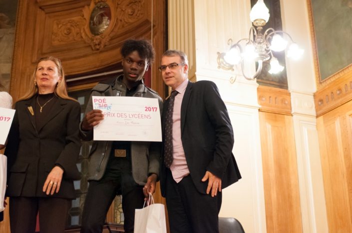 Prix Région Île-de-France, palmarès des lycéens : Patricia Hébert, Proviseure et Vice-Présidente, Luc Manene, LPO Paul Langevin à Ste Geneviève des Bois (91) et Jean-Luc Héraud, Proviseur du Lycée Champlain à Ste Geneviève des Bois (91), Président délégué