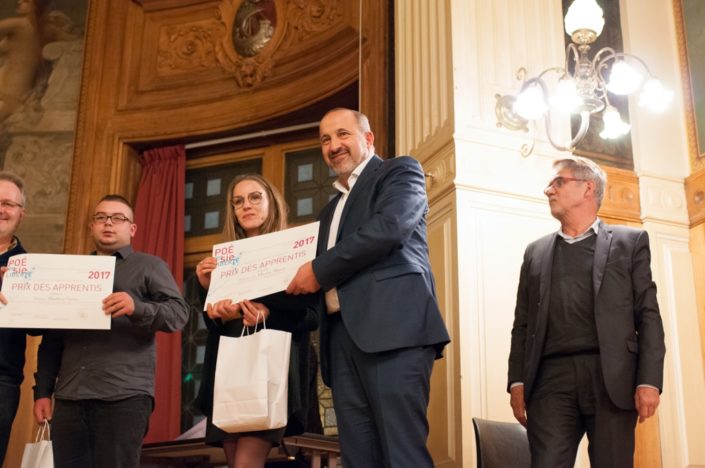 Prix Région Île-de-France, palmarès des apprentis : Marion Hanat, UTEC Couvent des Cordelières à Provins (77) avec Rabah Kaabeche, Directeur général d'AKOR
