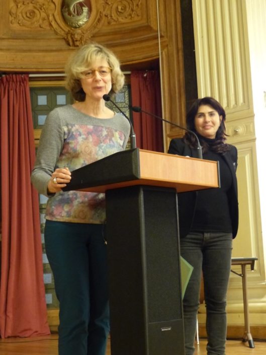 Marie-Carole Ciuntu, Vice-Présidente chargée des lycées au Conseil Régional d'Île-de-France et Manon Laporte, Conseillère régionale d'Ile-de-France, Déléguée spéciale aux actions culturelles et artistiques dans les lycées