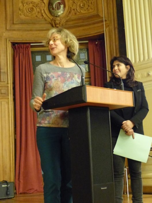 Marie-Carole Ciuntu, Vice-Présidente chargée des lycées au Conseil Régional d'Île-de-France et Manon Laporte, Conseillère régionale d'Ile-de-France, Déléguée spéciale aux actions culturelles et artistiques dans les lycées