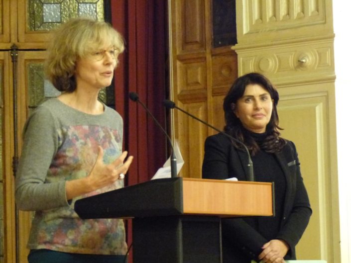 Marie-Carole Ciuntu, Vice-Présidente chargée des lycées au Conseil Régional d'Île-de-France et Manon Laporte, Conseillère régionale d'Ile-de-France, Déléguée spéciale aux actions culturelles et artistiques dans les lycées