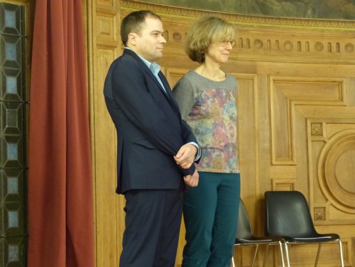 Matthias Vincenot et Marie-Carole Ciuntu, Vice-Présidente chargée des lycées au Conseil Régional d'Île-de-France