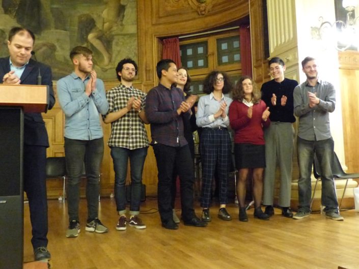 Les jurés David Marius, Rémy Peltier, Valentin Kanganagedara, Camille Pech de Laclause, Raïssa Bouri, Fanny Guillot-Salomon, Ignacio Guzman et Romuald Thonney