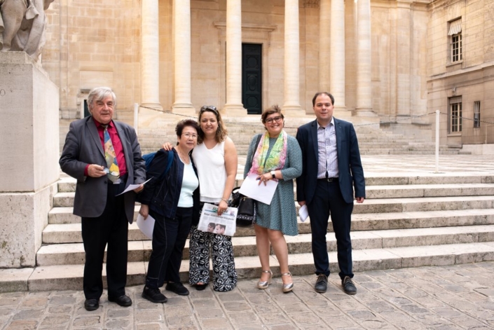 Jean-Marc Muller, Yen Kuan, Lynda Aït Bachir, Samira Tayeb-Cherif et Matthias Vincenot prêts pour accueillir les invités