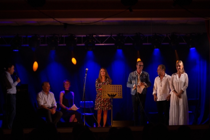 2018-08_Conceze_Groupe3 Matthias Vincenot et les comédiens Jean-Pierre Bouvier, Delphine Rich, Séverine Ferrer, Jean-Michel Noirey, Antoine Coesens, Catherine Marchal
