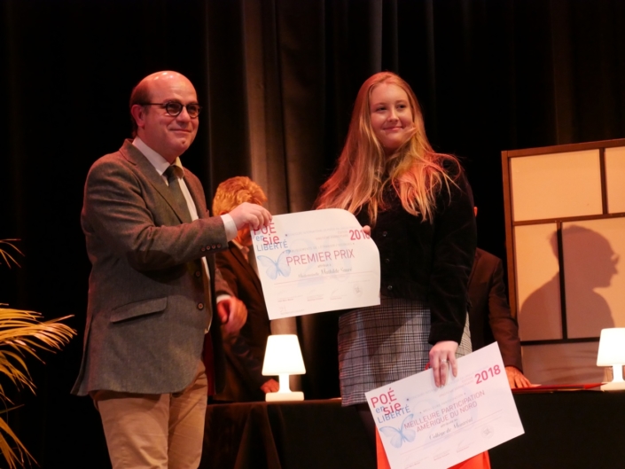 Bernard Franco, Directeur au Cours de Civilisation française de la Sorbonne et Mathilde Sauvé, Collège de Montréal - (Canada), 1er prix, des Secondes, Lycées de l’Etranger