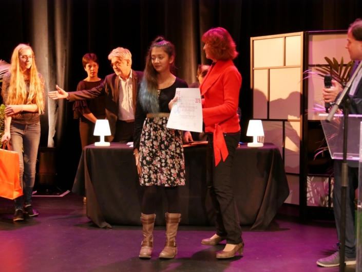 Véronique Morin Besancenot, Administrateur national de l’ALEFPA, Secrétaire générale adjointe et Sarah Vingadassalom, Institut National des Jeunes Aveugles - Paris (75), Prix Projet Personnalisé de Scolarisation, niveau Secondes