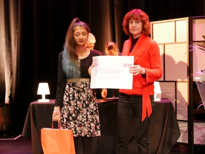 Véronique Morin Besancenot, et Sarah Vingadassalom, Prix Projet Personnalisé de Scolarisation, niveau Secondes