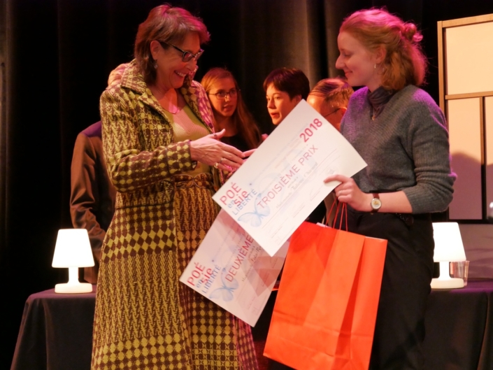 Mariane Tanzi, Directrice académique adjointe, DSDEN 92, membre du Comité de lecture et Juliette Chivard, Lycée Hector-Berlioz - Vincennes (94), 3ème prix des Terminales