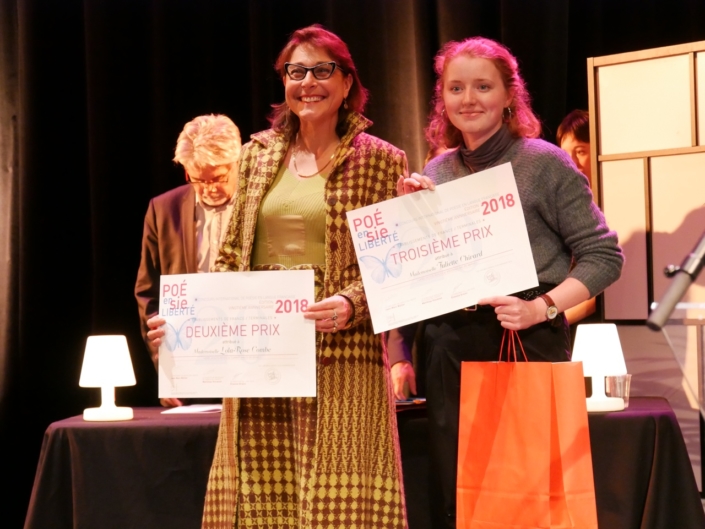Mariane Tanzi, Directrice académique adjointe, DSDEN 92, membre du Comité de lecture et Juliette Chivard, Lycée Hector-Berlioz - Vincennes (94), 3ème prix des Terminales