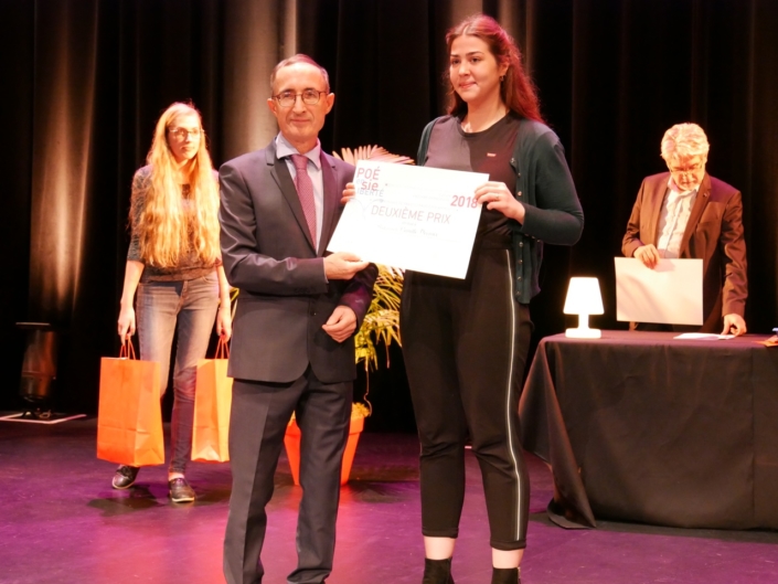 Gilles Tabard, Vice-Président et Camille Decroix,CFA Codis - Paris (75), 2ème prix des Apprentis en Première,