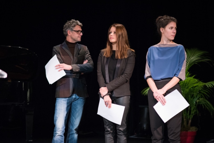 Les comédiens Frédéric Gorny, Séverine Ferrer, et Hanne Mathisen Haga
