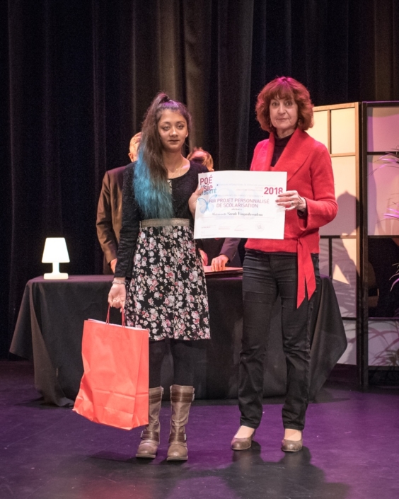 Véronique Morin Besancenot, Administrateur national de l’ALEFPA, Secrétaire générale adjointe et Sarah Vingadassalom, Institut National des Jeunes Aveugles - Paris (75), Prix Projet Personnalisé de Scolarisation, niveau Secondes