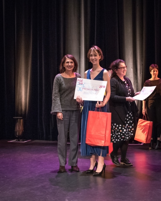 Dominique Pince-Salem, DGESCO au Ministère de l'Education Nationale et Claire Kozlow, Lycée Sainte-Marie-Grand-Lebrun - Bordeaux (33), 1er prix des Premières