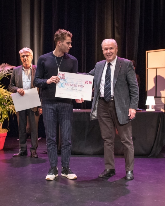 Martin Tronchon, Lycée Saint-Just - Lyon (69) 1er prix des Terminales et André Henry, ancien Ministre du Temps libre
