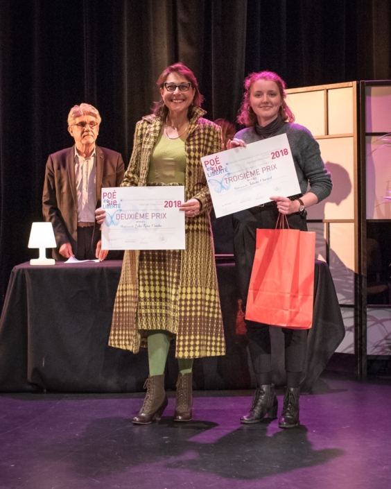 Mariane Tanzi, Directrice académique adjointe, DSDEN 92, membre du Comité de lecture et Juliette Chivard, Lycée Hector-Berlioz - Vincennes (94), 3ème prix des Terminales