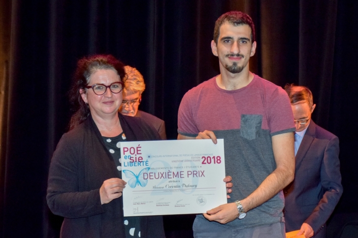 Claire Guichard, Maire-adjointe et Corentin Dufourg INSA - Rennes (35), 2ème prix, des Etudiants