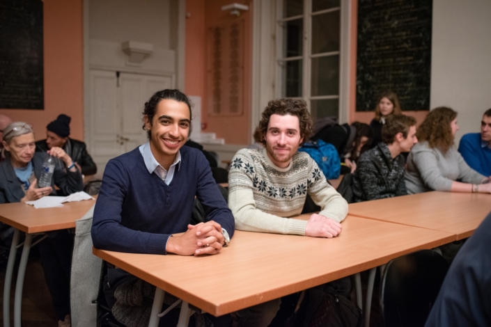 Nicolas Robert et Simon Allain, tous les deux lauréats et jurés