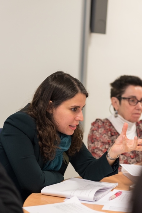 Adeline Baldacchino, avec à ses côtés Nicole Simonet