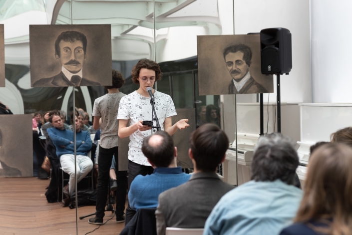 Loris Schirar, lauréat, juré, dans un de ses textes