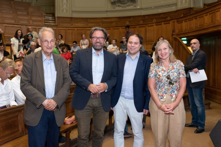 Pierre Brunel, Frédéric Lefebvre, Matthias Vincenot et Francine Girond