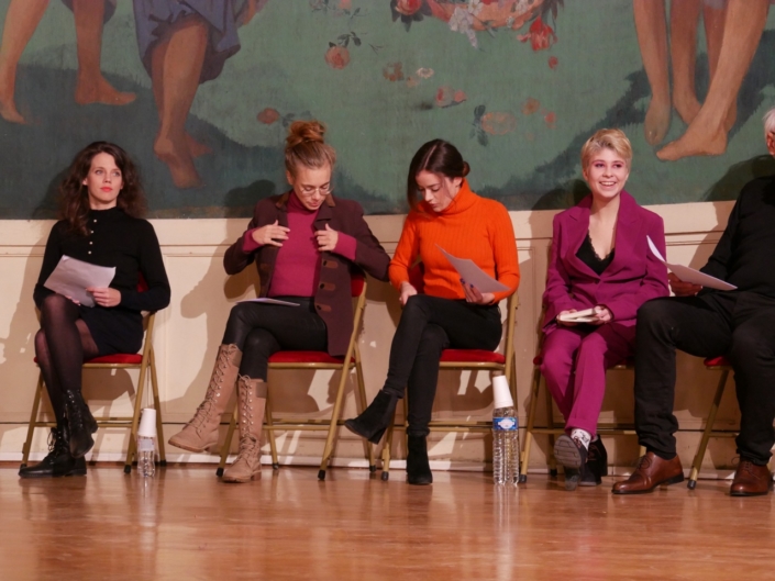 les comédiennes Alexandra Oppo, Margot Lourdet, Lou Gala et Léa Furic