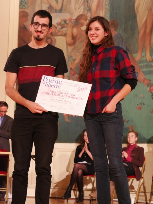 Corentin Dufourg et Pénélope-Rose Lévêque, comédienne et membre du CH