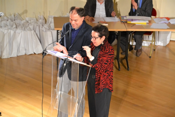 Matthias Vincenot, Directeur artistique et Nicole Simonet, Vice-Présidente d'honneur animent la soirée