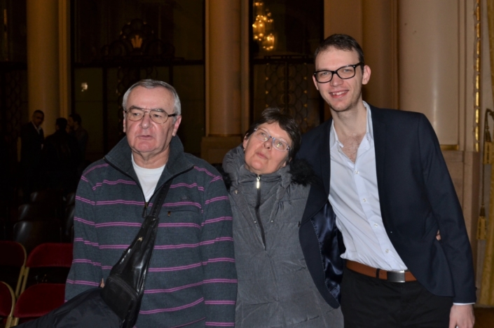 Maëlan Le Bourdonnec et ses parents