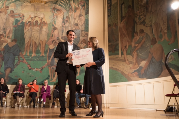 Zakaria Megghni, Attaché de communication, Ambassade d’Algérie et Lynda Aït-Bachir, poète, Déléguée générale de Poésie en liberté