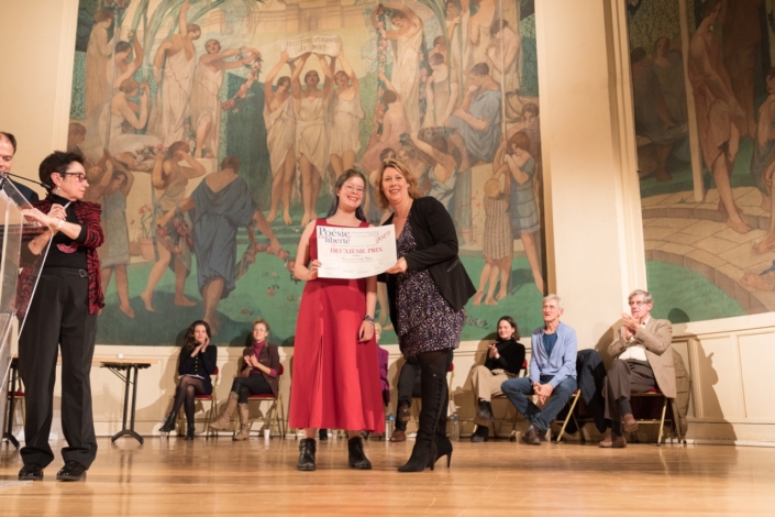 Cécile Klein et Mélanie Dumont-Torrès, Cheffe de projet, administratrice de Poésie en liberté