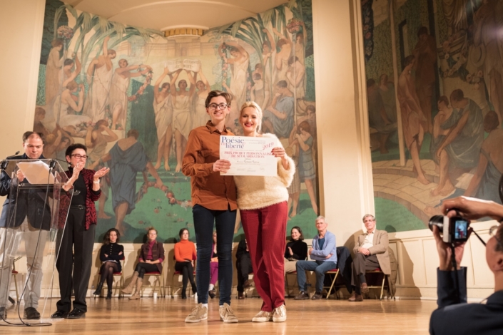 Romain Rotrou et MOrisse, auteure compositrice interprète, membre du Comité de lecture, ancienne lauréate et jurée du concours
