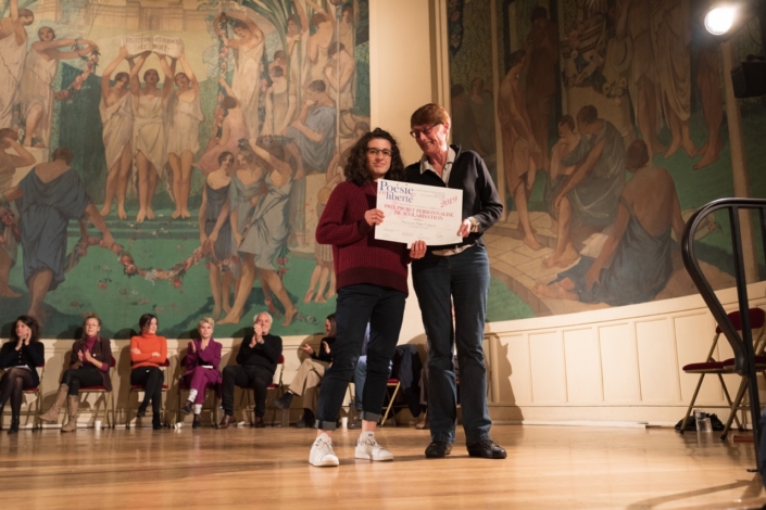 Eline Convert et Catherine Baroso, membre de l’équipe et famille d’accueil
