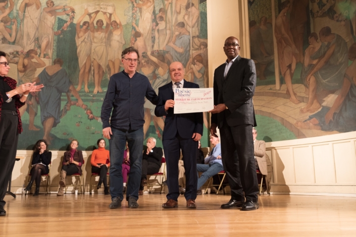 Pascal Mora, Formateur et Auguste Nogueira, Directeur adjoint des Compagnons du Tour de France, avec Saint-Thibault-des-Vignes (77) Gérard Anglio, Proviseur du Lycée Rabelais à Paris