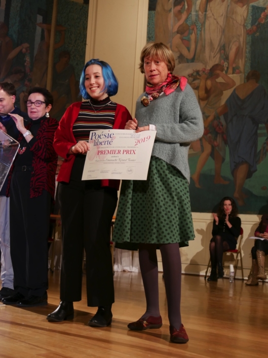 Emanuelle Kristof Tessier et Elisabeth Jouhaud, Secrétaire générale adjointe de Poésie en liberté